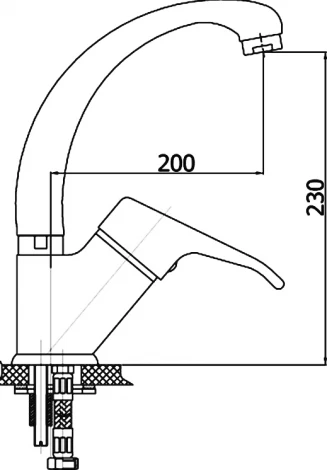 Смеситель GPD Kalipso MTE20 для кухонной мойки