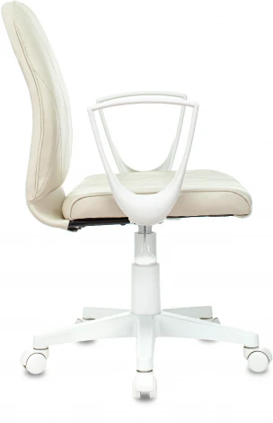 Кресло CH-W327 слоновая кость OR-10 эко.кожа крестов. пластик белый Бюрократ CH CH-W327/OR-10