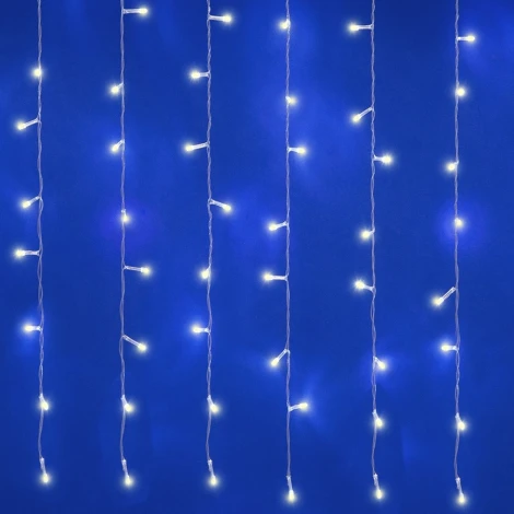 Занавес светодиодный с эффектом мерцания. 6х3м. Соединяемый. 450 светодиодов. Теплый белый и белый свет. ULD ULD-C6030-450/TTK WARMWHITE-WHITE IP44