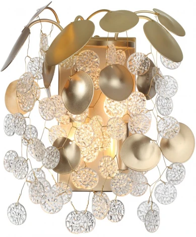 Бра Odeon Light Coins 5104/2W золотистый/прозрачный металл/стекло E14 2*40W 220В