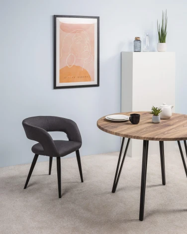 Стул R-Home Hugs Тм.Сер/Черный