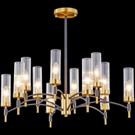 Потолочная люстра на штанге ILLUMICO IL5177-6+6PLS-29 BRASS TUBO (220V)