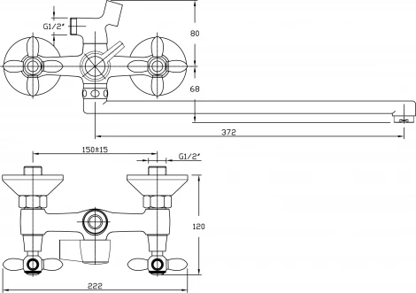 Смеситель Agger Retro A1921100 универсальный