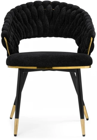 Стул Woodville на металлокаркасе Rakel black / gold 15555