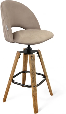 Стул барный SHT-ST34-1/S93 латте/браш.коричневый/чёрный муар Sheffilton 9560366601