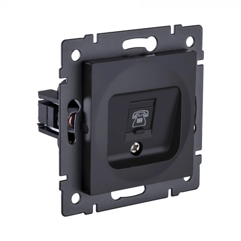 Розетка Ethernet RJ45 черный матовый Kollinger REA-018BM для Aspekt, Eleganz, Reflex