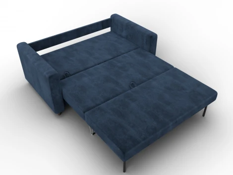 Диван прямой Лига-070 (ЛДСП,Брус,Фанера/Дерево/Велюр/Синий) Лига Диванов 129755