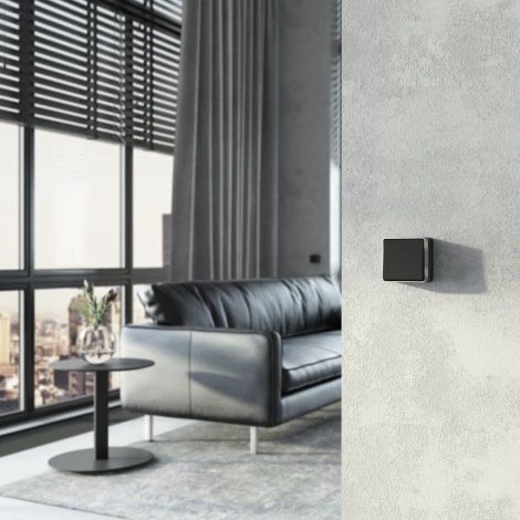 Выключатель одноклавишный Gallant Werkel W5010034 (черный с серебром)