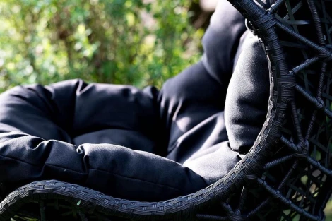 Плетеное подвесное кресло Cand Black
