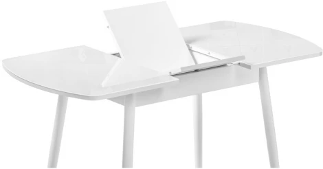 Стеклянный стол Woodville Калверт белый 551083