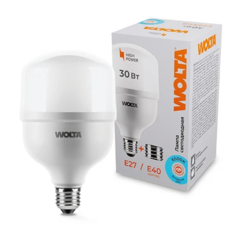 Светодиодная лампа 30Вт 6500К Е27/Е40 Wolta 25WHP30E27/40
