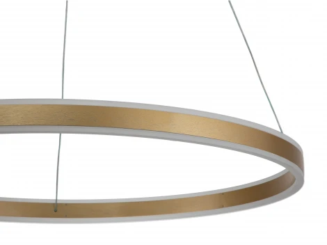 Подвесной светильник Galass V000017L (14001/1P Gold) (LED, 220V, пульт управления, на тросе, кольцо)