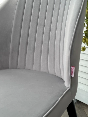 Стул SEATTLE 505-35 Серый, без пальчиковый"/ черный каркас М-City"