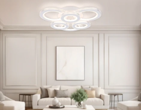 Потолочная люстра светодиодная с пультом Ambrella Original FA8872 (регулировка яркости, 220V, кольцо)