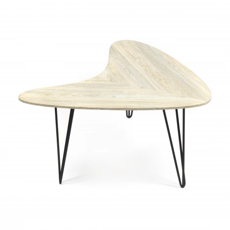 Стол журнальный WOLCOT Скания натуральная (ножки черные) (МДФ/металл)