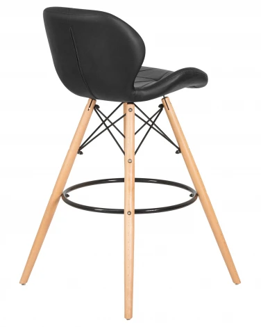 Стул барный BUTTERFLY BAR (ножки светлый бук, цвет чёрный)
