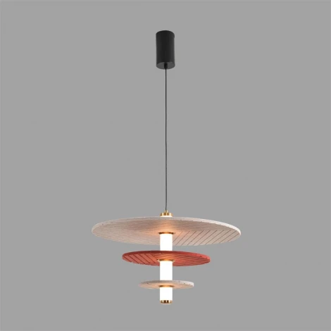 Подвесной светильник светодиодный Lumion Felta 8296/11AL черный/бежевый/бурый, металл/фетр/акрил LED 11W 3000K 220V (на проводе, круглые)