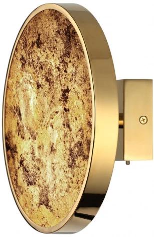 Настенный светильник Odeon Light Bergi 5079/15WL зол./серо-бежевый/металл/натур.камень/акрил с переключ.цветов.темпер. LED 15W 3000К/4000K/6000K (220V, круглые)