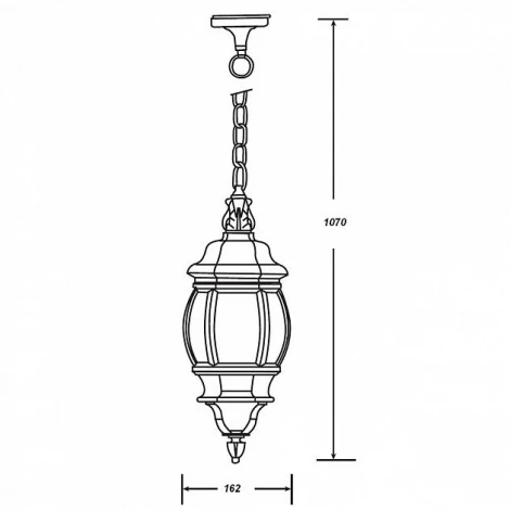 Уличный светильник подвесной Oasis Light 83405S Bl (220V, на цепи, IP44)