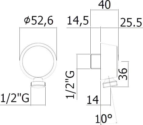 Шланговое подключение Cezares CZR-AI5-NOP черный