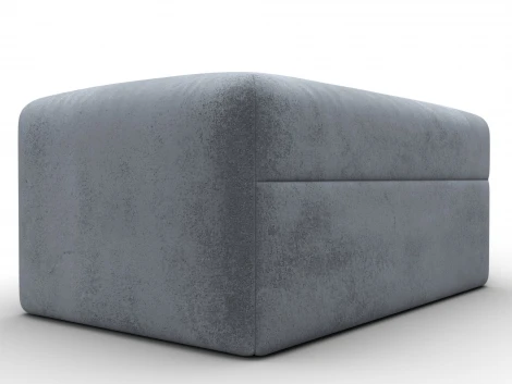 Модуль пуф Лига-060 НПБ (ЛДСП,Брус,Фанера,Велюр/Серый) Лига Диванов 129572