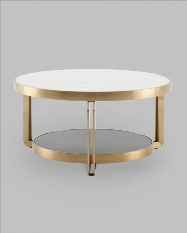 Журнальный столик Калисто 90*90 см светлая и темная керамика Stool Group арт.УТ000041502