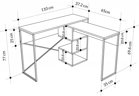 Стол письменный BADAU MULTIPURPOSE WORKING TABLE LEVE  арт.LEV01110