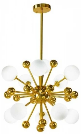 Подвесная люстра на штанге AM Group AM9116 AM9116-600 GOLD (220V, шар, молекулы)