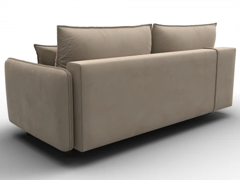 Диван прямой Лига-064 НПБ (ДСП/Дерево/Велюр/Бежевый) Лига Диванов 134775