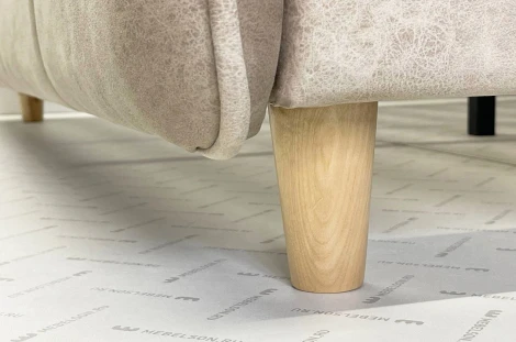 Кровать с основанием Грета 160х200 см Mebelson (ДСП,Дерево,Велюр,Металл/Светло-желтый) арт.KM1.6-22.2758