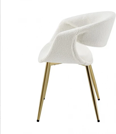 Стул ESF JY1829Q-T белый IPD1859-1/золото/Ткань,Металл