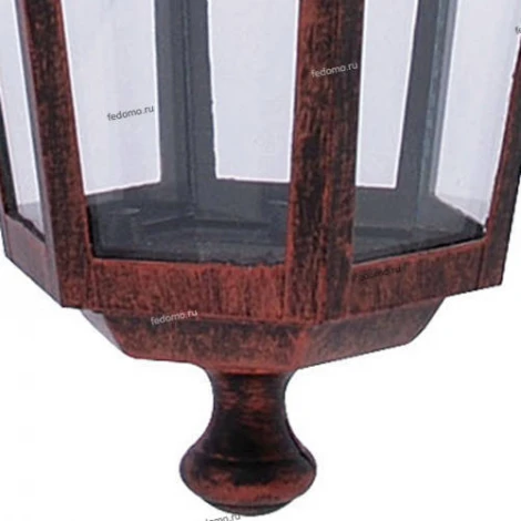 Подвес уличный Horoz Erguvan, 1 плафон, медь с черным и прозрачным