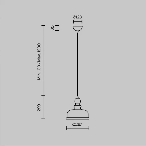 Подвесной светильник Maytoni Tone P001PL-01BZ (220V, на проводе, круглые)