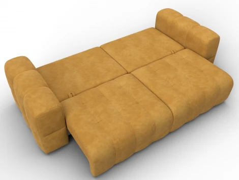Диван прямой Лига-110 НПБ (ДВП,ДСП,ЛДСП,Брус,Фанера,Велюр/Желтый) Лига Диванов 136504