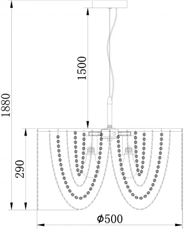 Подвесная люстра Escada 10173/3S E27*60W Chrome