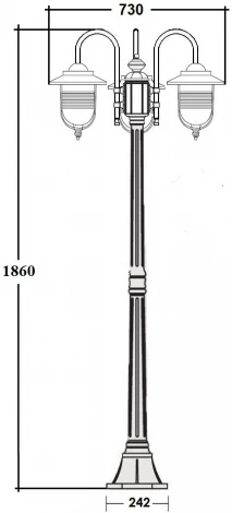 Наземный фонарь Oasis Light TITAN 84708B 10 Bl (220V, IP44)
