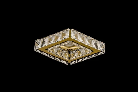 Встраиваемый светильник хрустальный Dio D'Arte Tayo Gold GU10.5.14.9x9.100 G
