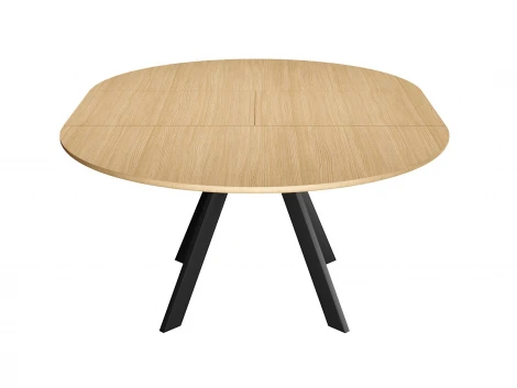 Стол DikLine RD120 Дуб Каселла натуральный/опоры черные арт.00-00079995