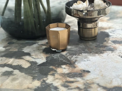 Стол ALONSO 200 TL-137  матовый, итальянская керамика/медный брашированный каркас, ®DISAUR (арт.614M05814)