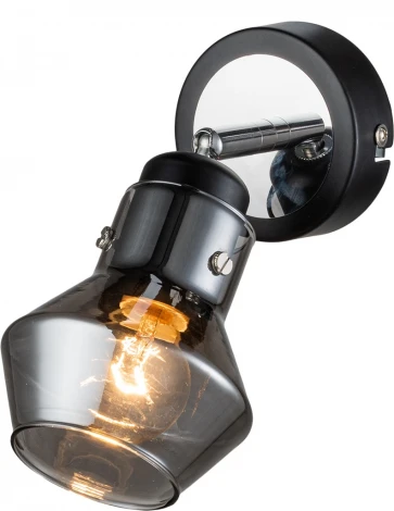 Спот Escada Carlo 593/1A 1x40Вт E14, металл, чёрный/хром