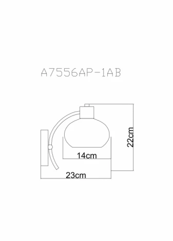 Бра Arte Lamp Latona A7556AP-1AB