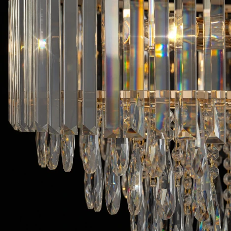 Потолочная люстра каскадная хрустальная Citilux Leonna CL320192
