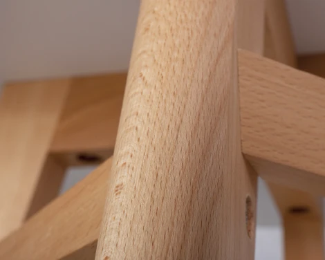 Стол обеденный ALBERT'90 (белая столешница, основание светлый бук)