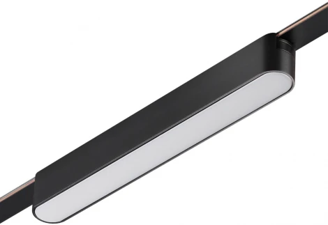 Трековый смарт-светильник для низковольтного шинопровода с двумя режимами работы Novotech Easy 359462 черный LED 12W 24V 3000-6000K (умный дом - Алиса, Tuya Smart)