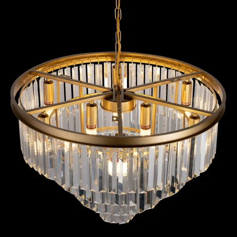 Подвесная люстра каскадная Loft IT Prism Clear 10019/600C (220V, хрусталь, на цепи)