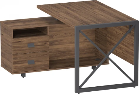 Стол рабочий универсальный Калифорния Хардвиг 1200 ЛДСП Орех темный 3997061201