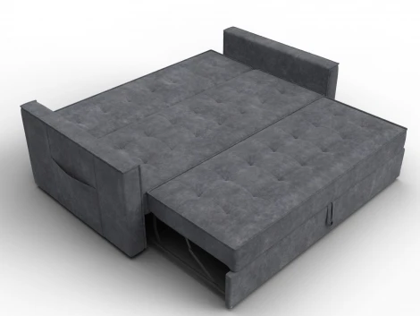 Диван прямой Лига-104 (160) (ЛДСП,Брус,Фанера,Велюр/Темно-серый) Лига Диванов 134880