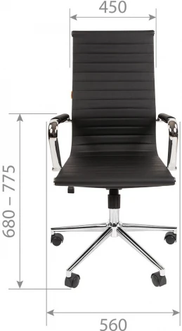 Компьютерное кресло CHAIRMAN 755 (Металл,Экокожа/Красный)