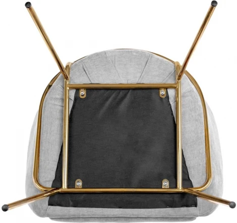 Стул-полукресло Martin серый шенилл с золотыми ножками Bradex Home арт.RF 0569