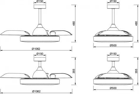 Потолочная люстра светодиодная с вентилятором Mantra Coin 8216 (регулировка яркости, 220V, пульт управления, круглые)